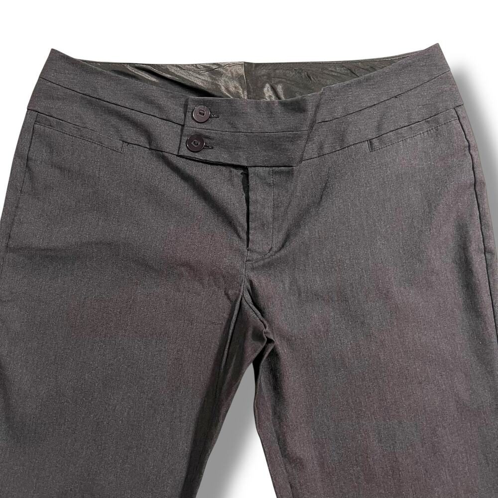 Maurices Studio Y Womens Dress Pants Trousers Flare Leg Lightweight Gray 15 16 - Picture 3 of 10